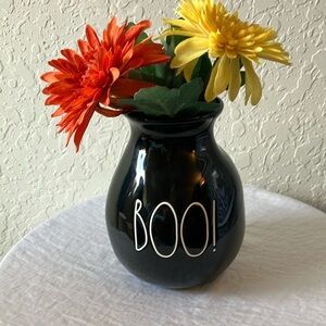 Rae Dune: Black Halloween Vase- ‘BOO!' Design